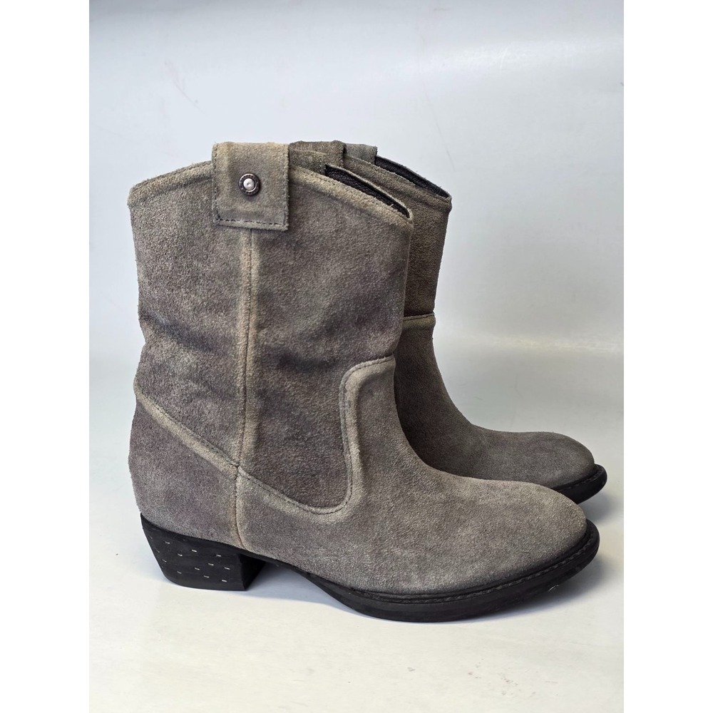 Diesel Cannalis Women's Boots Size 6 EU 36 Gray Suede Pull On Ankle Shoes RARE